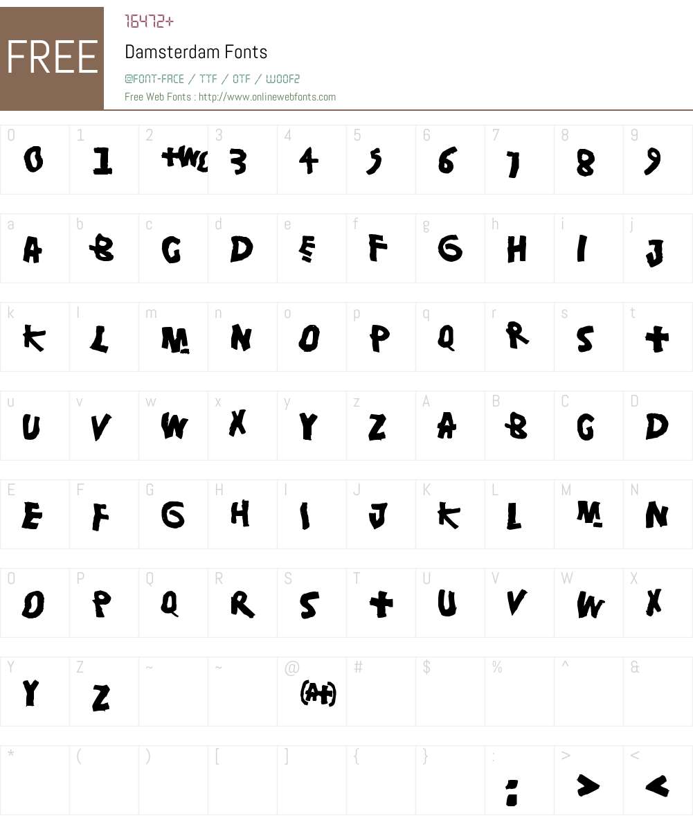 Damsterdam Font Screenshots