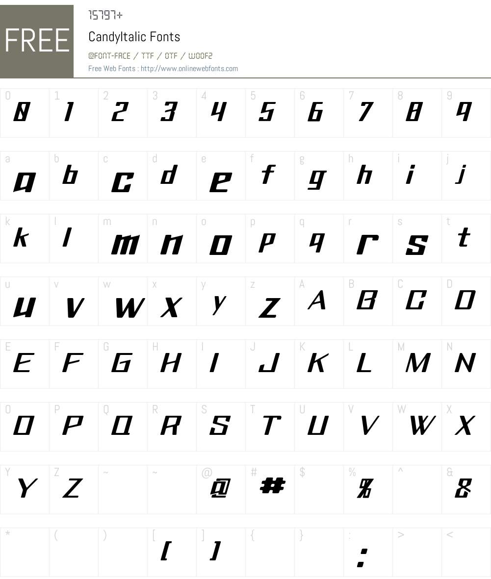 Candy Font Screenshots