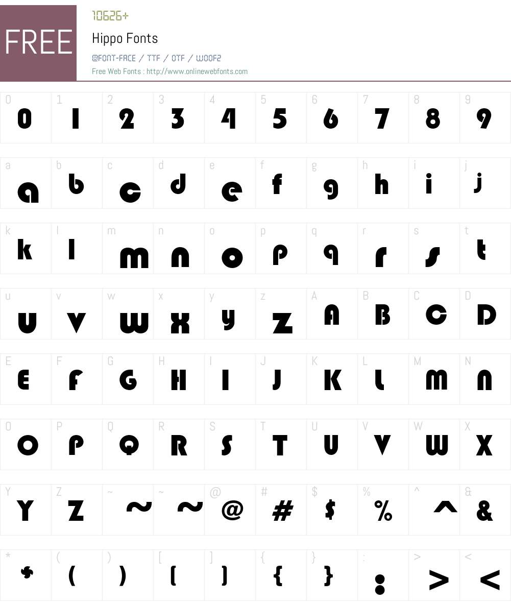 Hippo Font Screenshots