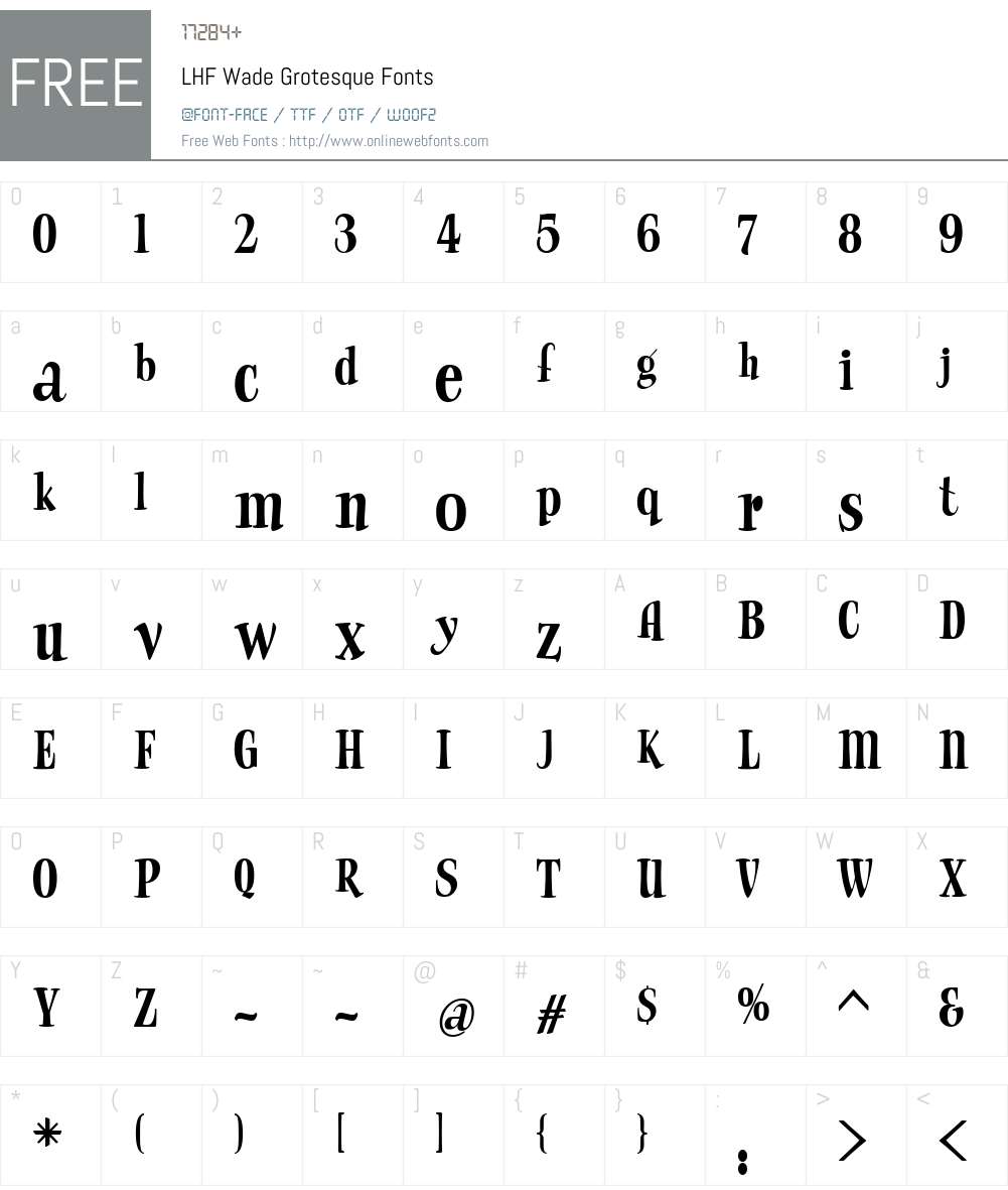 LHF Wade Grotesque Font Screenshots