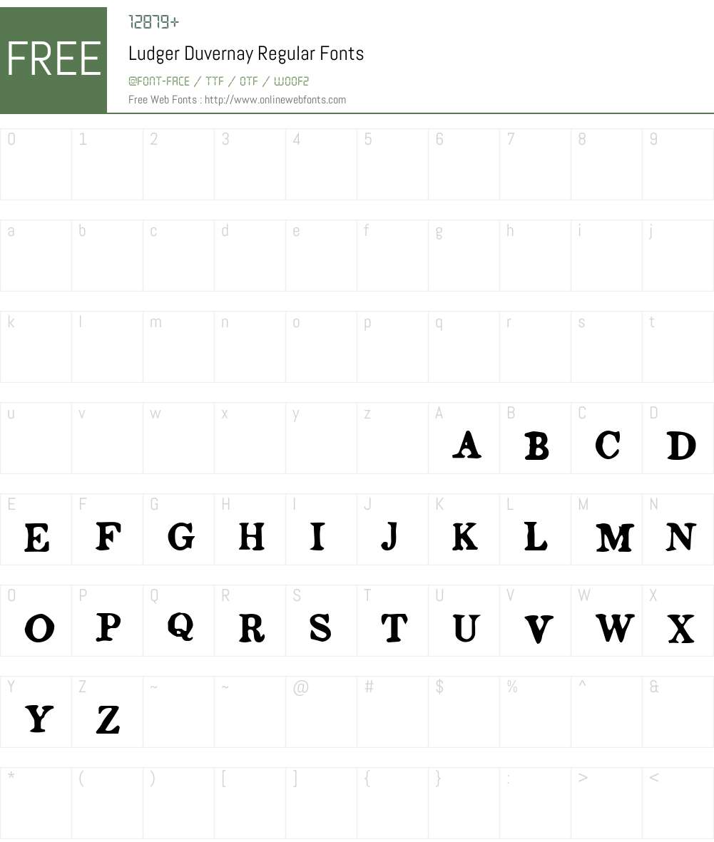 Ludger Duvernay Font Screenshots