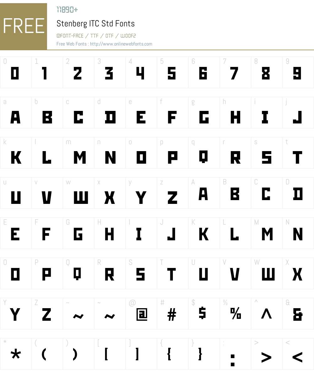 Stenberg ITC Std Font Screenshots