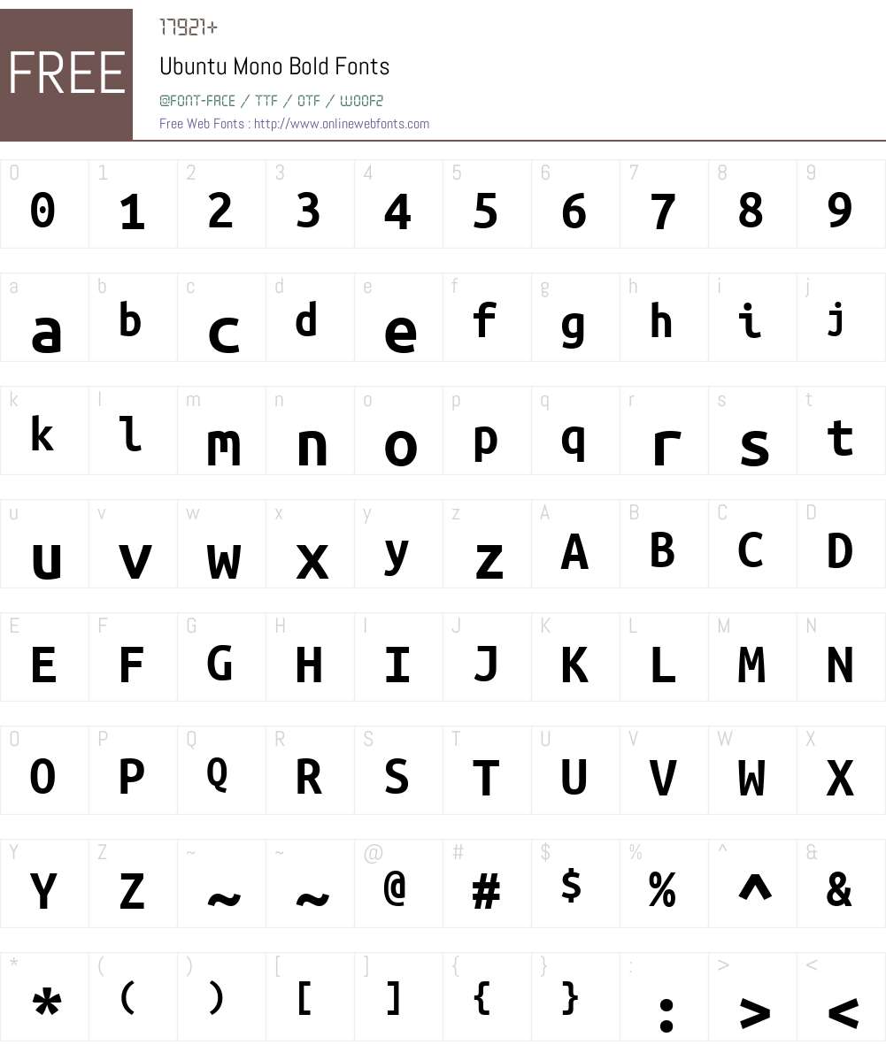Ubuntu Mono Font Screenshots