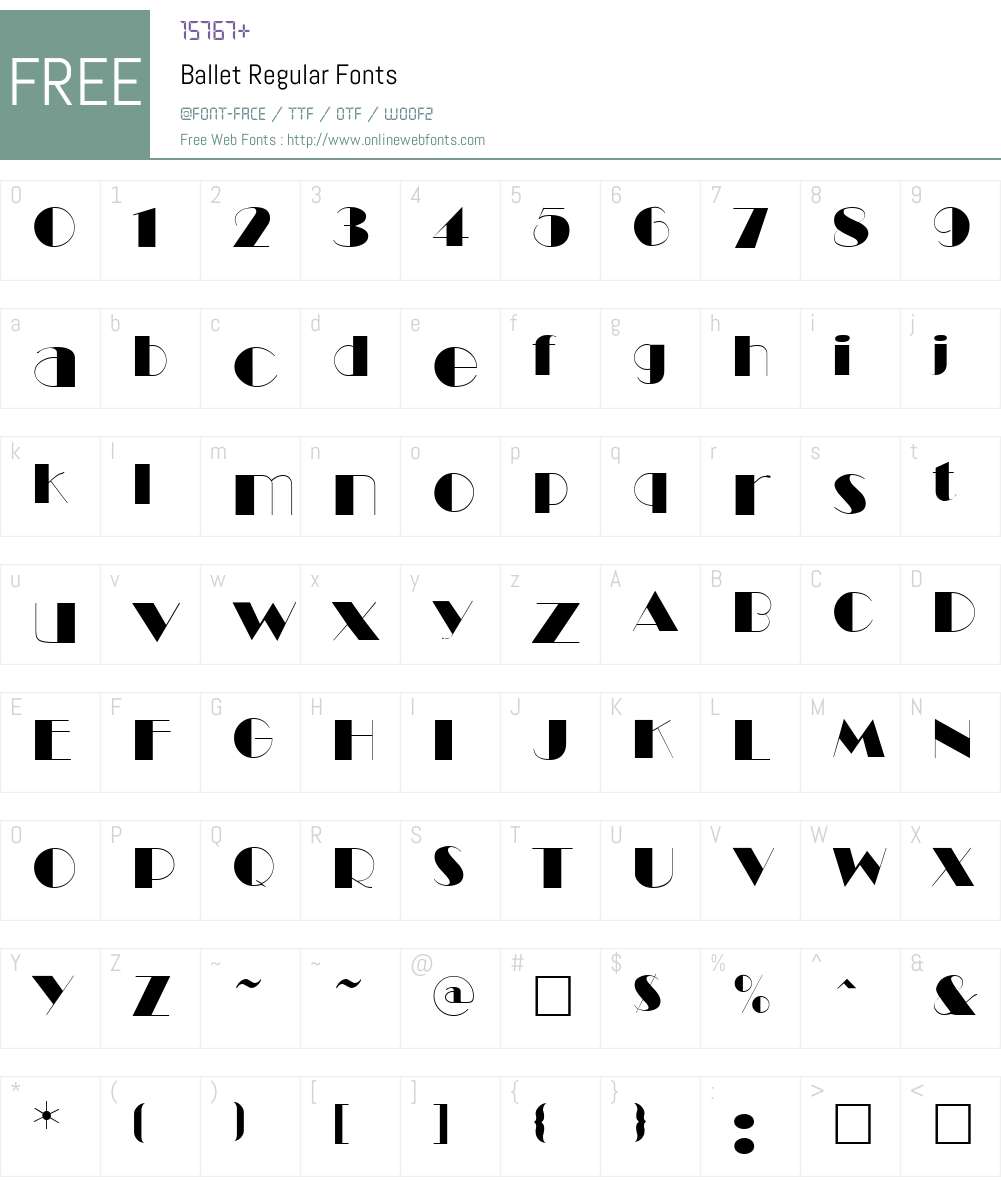 Ballet Font Screenshots