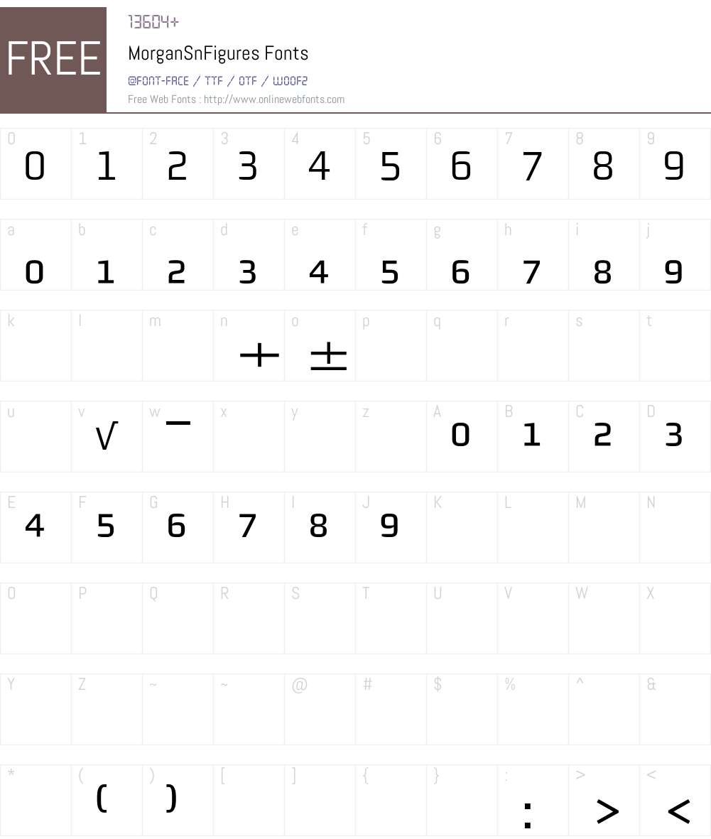 MorganSnFigures Font Screenshots