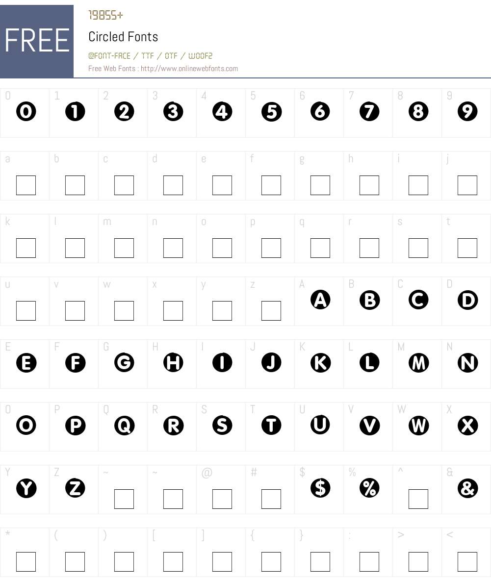 Circled Font Screenshots