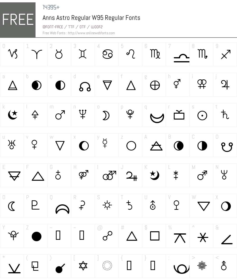 Ann's Astro Regular Font Screenshots
