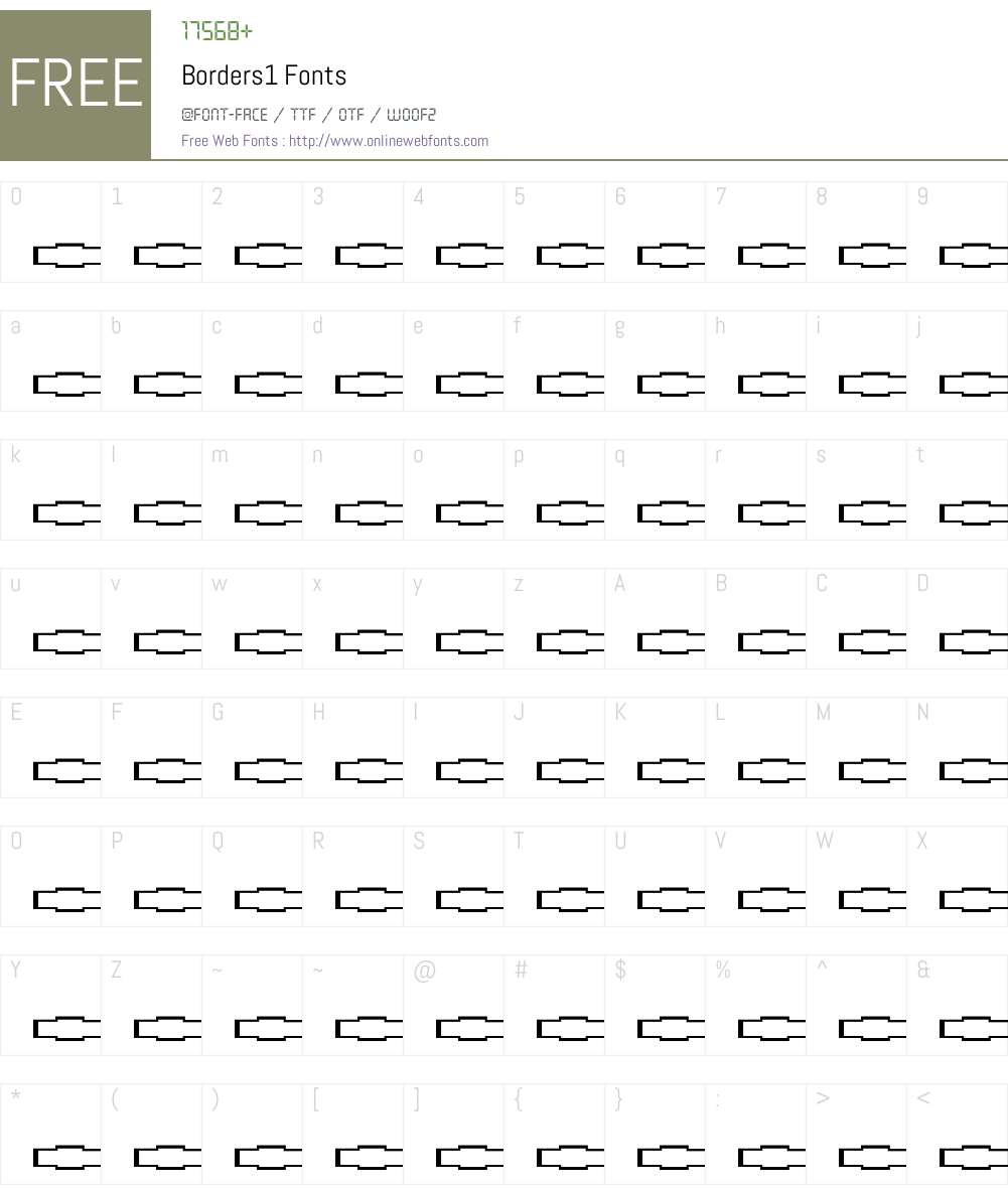 Borders1 Font Screenshots