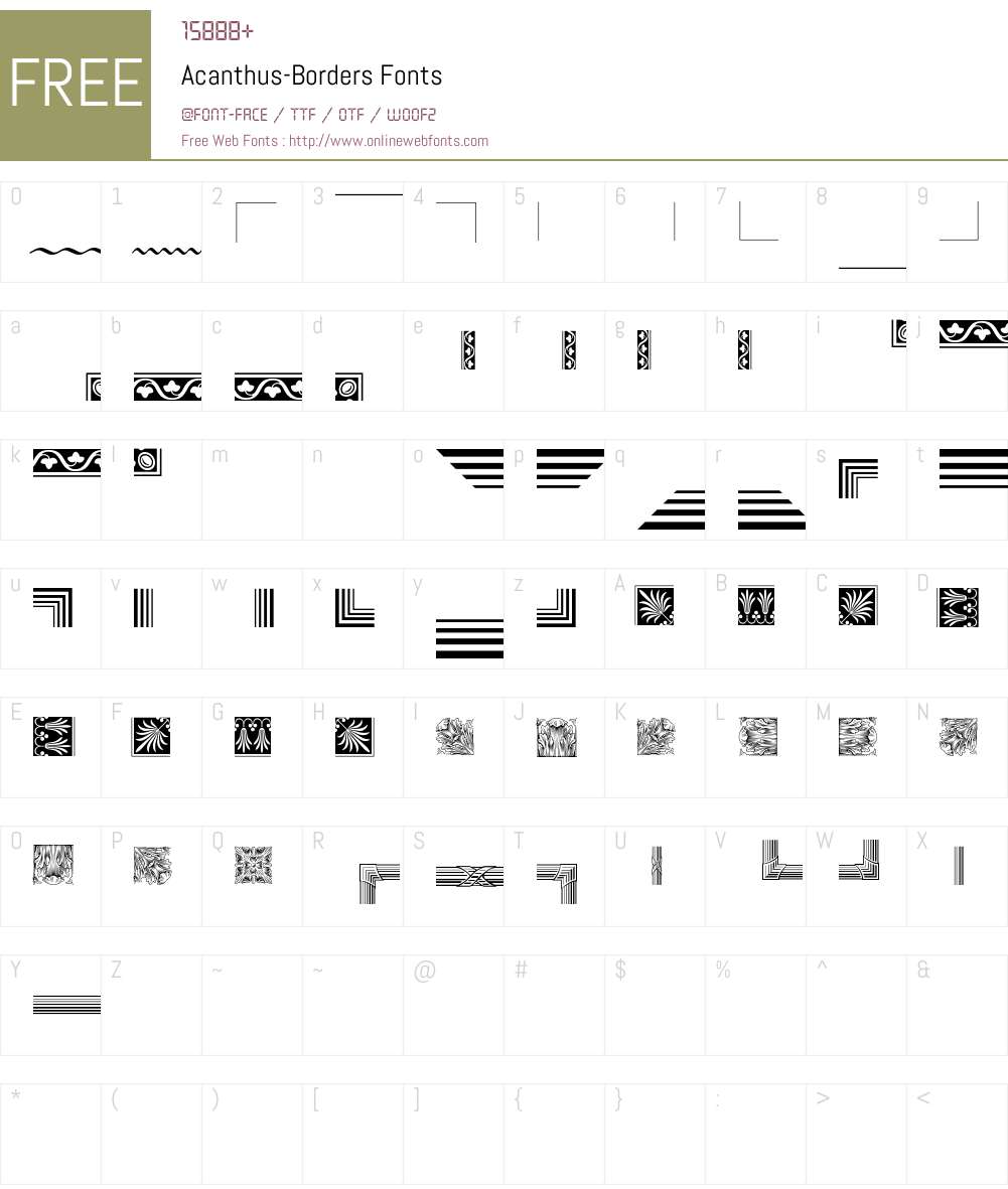 Acanthus Font Screenshots