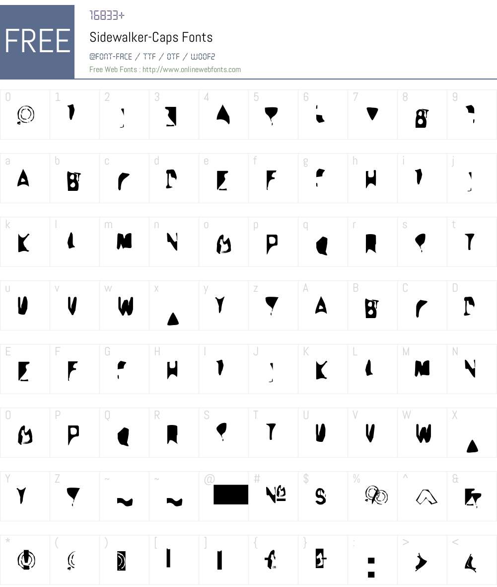 Sidewalker Font Screenshots