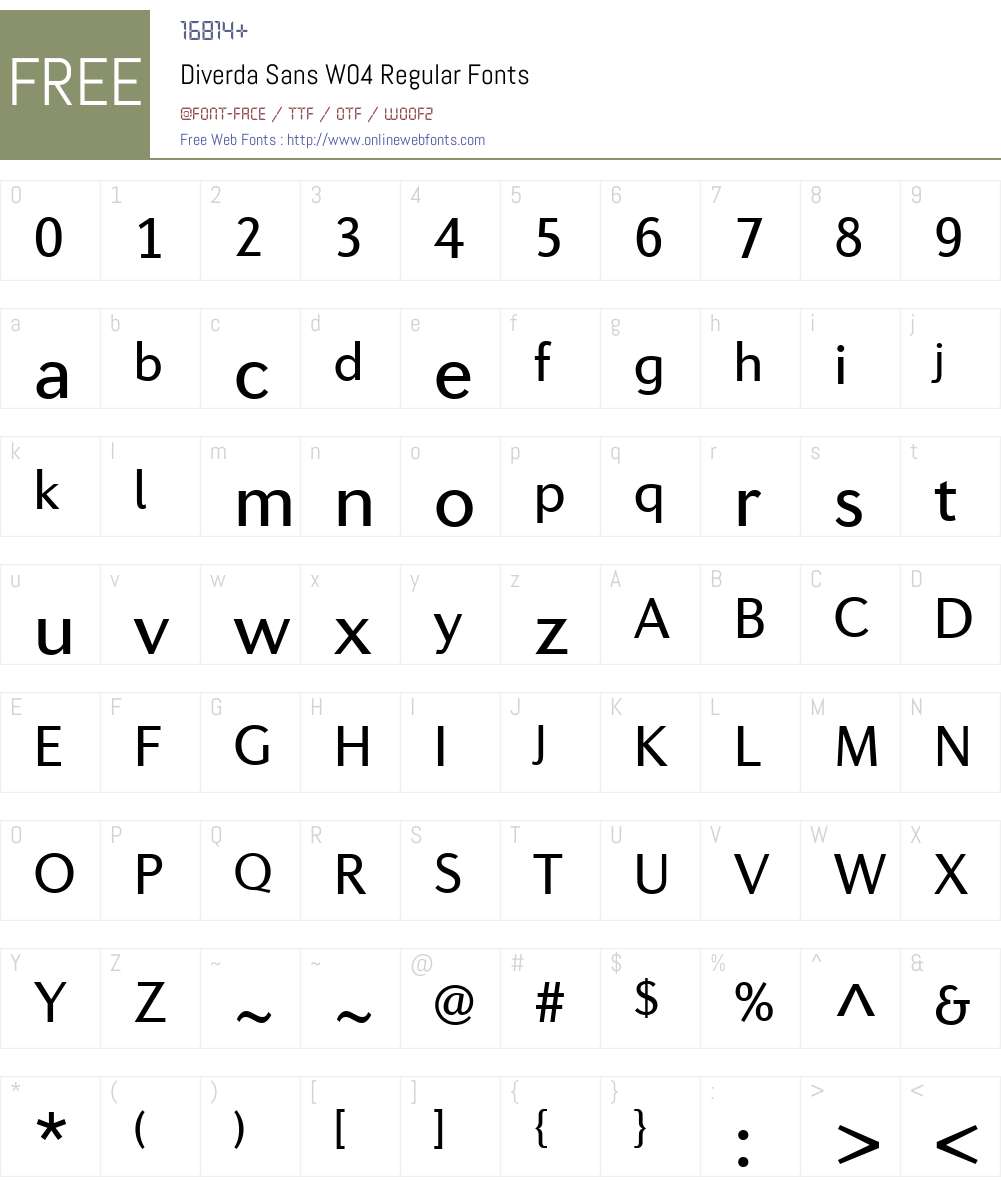 Diverda Sans Font Screenshots