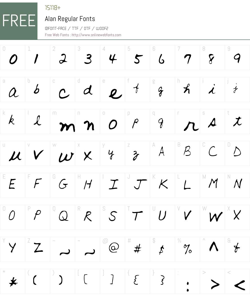 Alan Font Screenshots