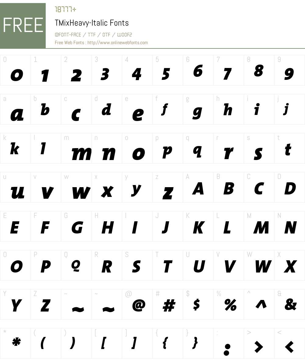 TMixHeavy Font Screenshots
