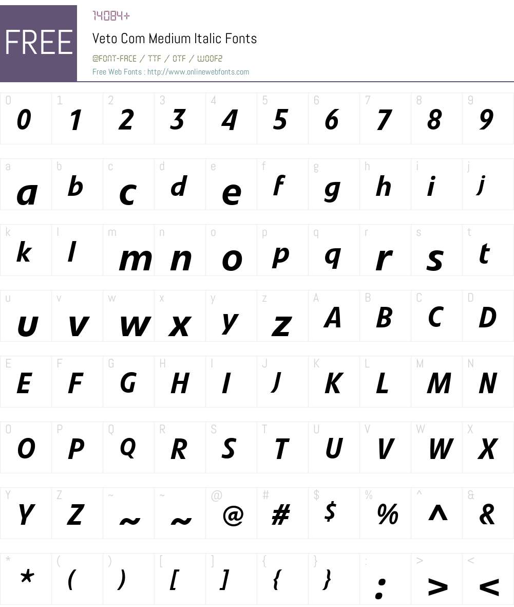 Veto Com Font Screenshots
