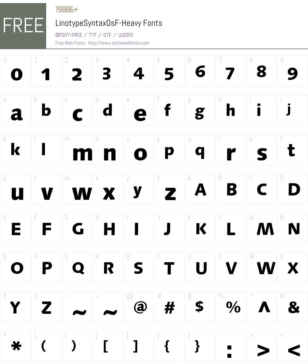LinotypeSyntaxOsF Font Screenshots