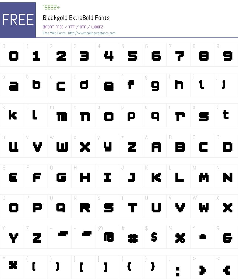Blackgold Font Screenshots