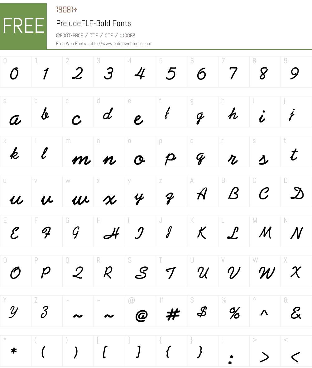 PreludeFLF Font Screenshots