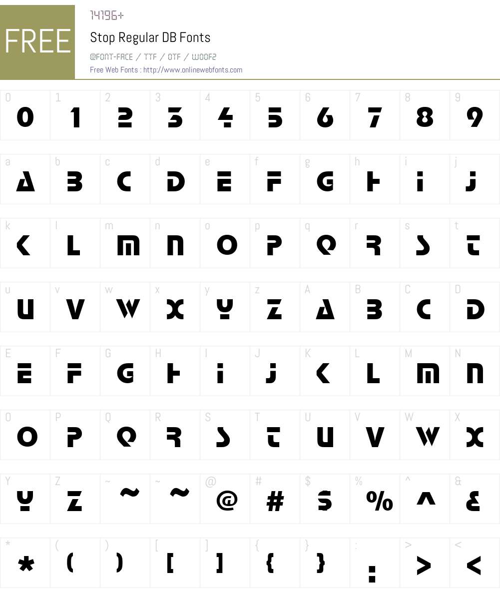 Stop DB Font Screenshots