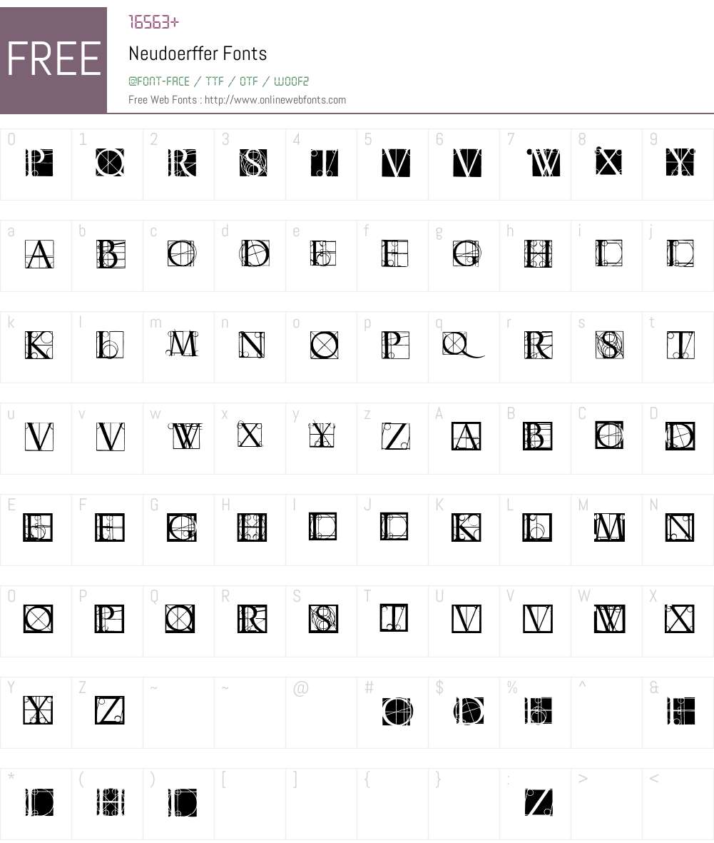 Neudoerffer Font Screenshots
