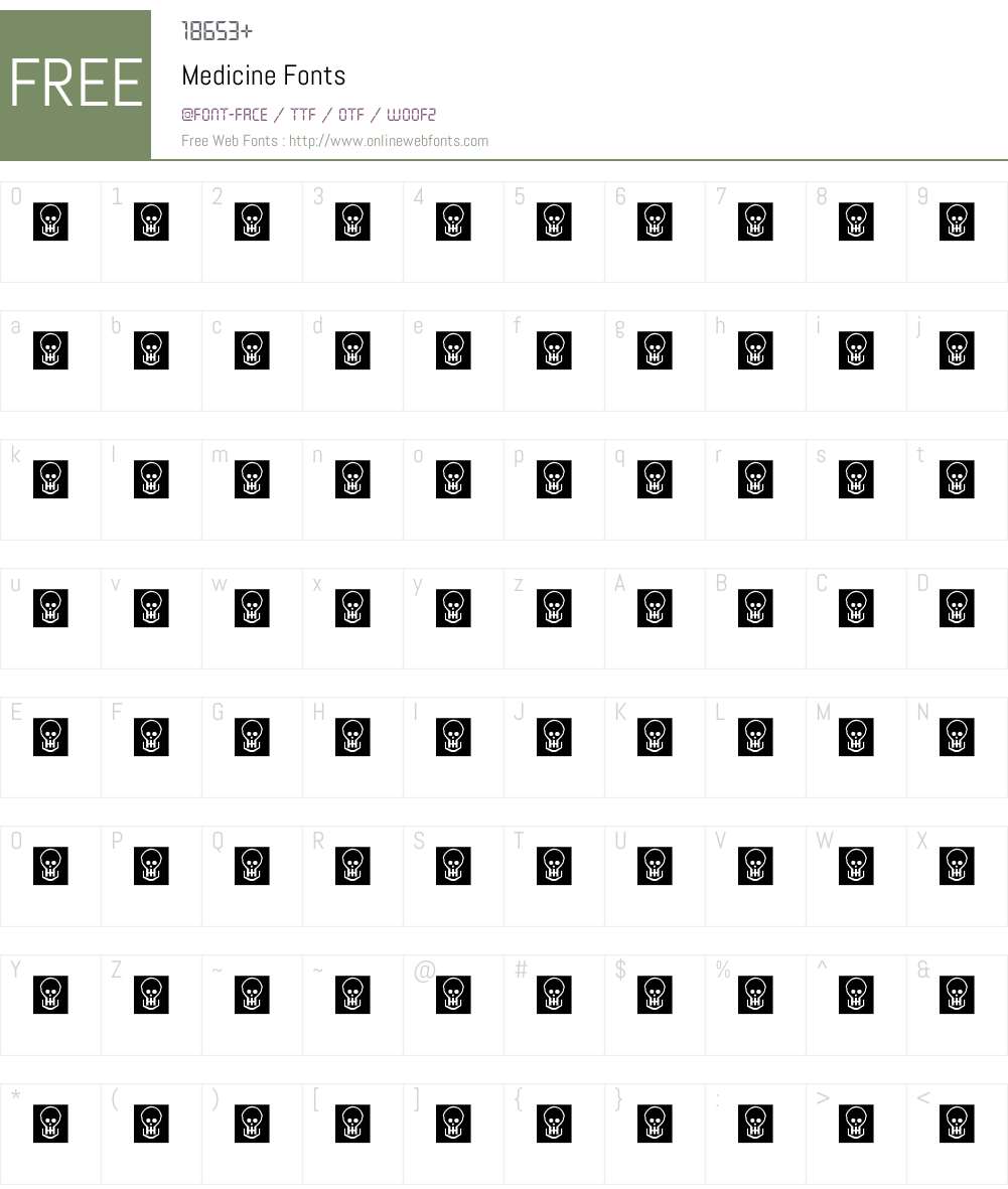 Medicine Font Screenshots