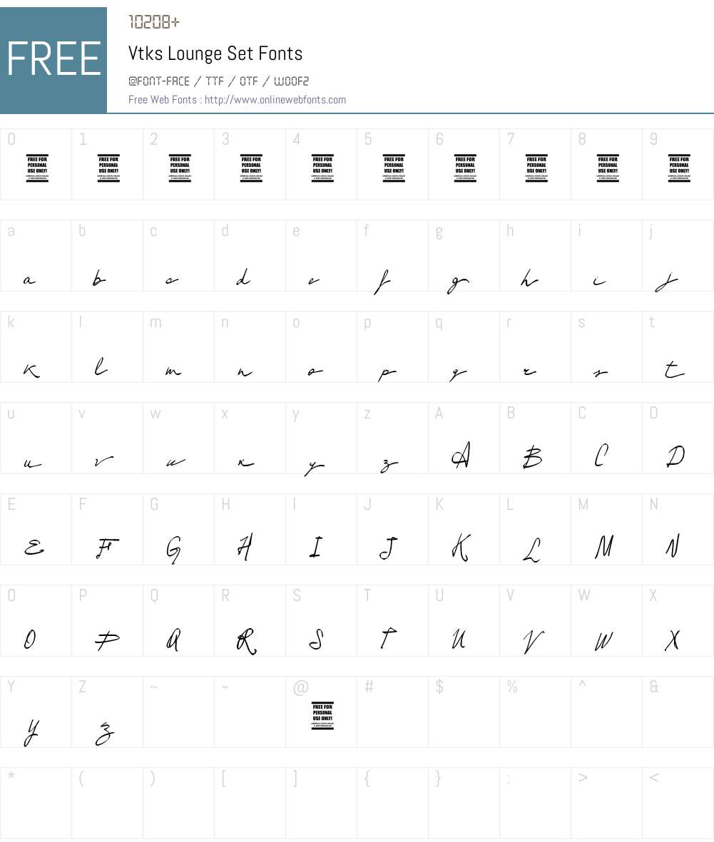 Vtks Lounge Set Font Screenshots