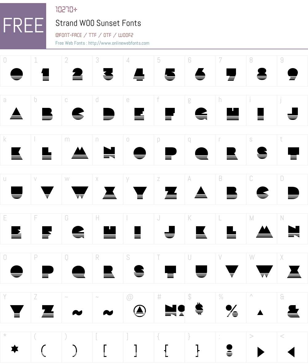 Strand Pro Font Screenshots