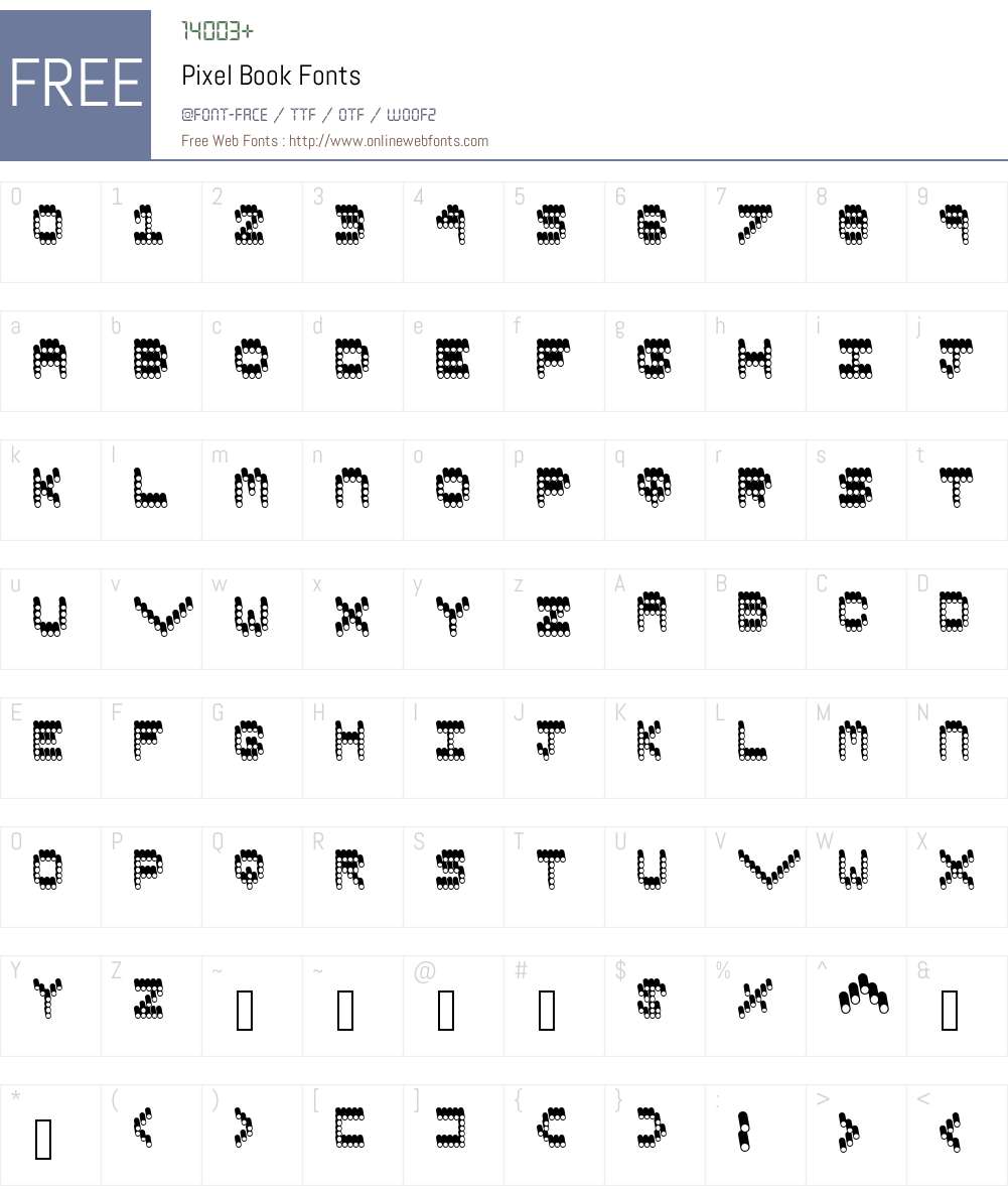Pixel Font Screenshots