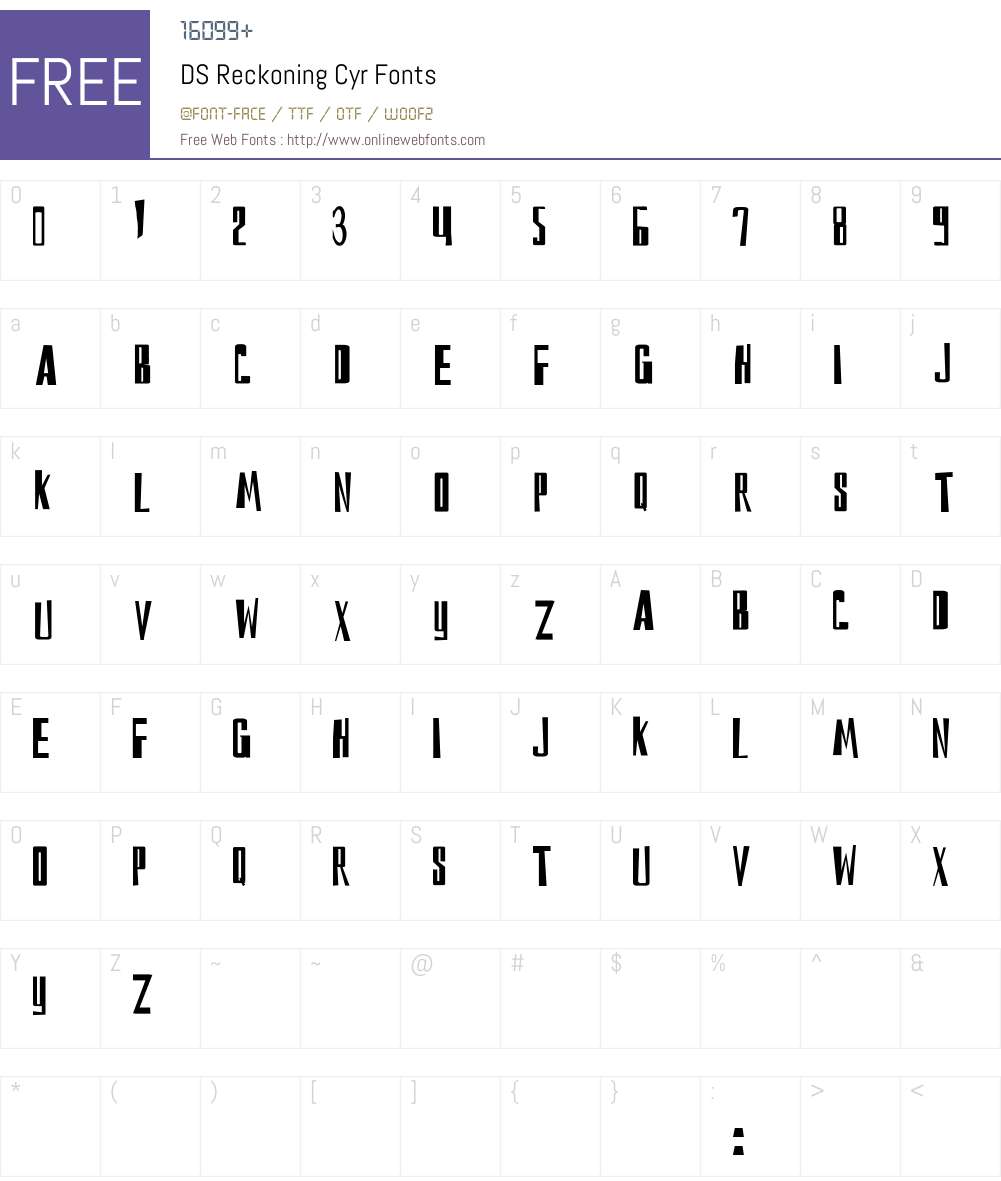 DS Reckoning Cyr Font Screenshots
