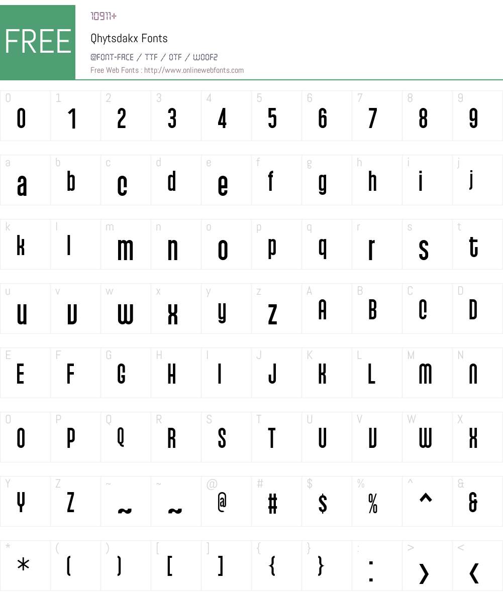 Qhytsdakx Font Screenshots