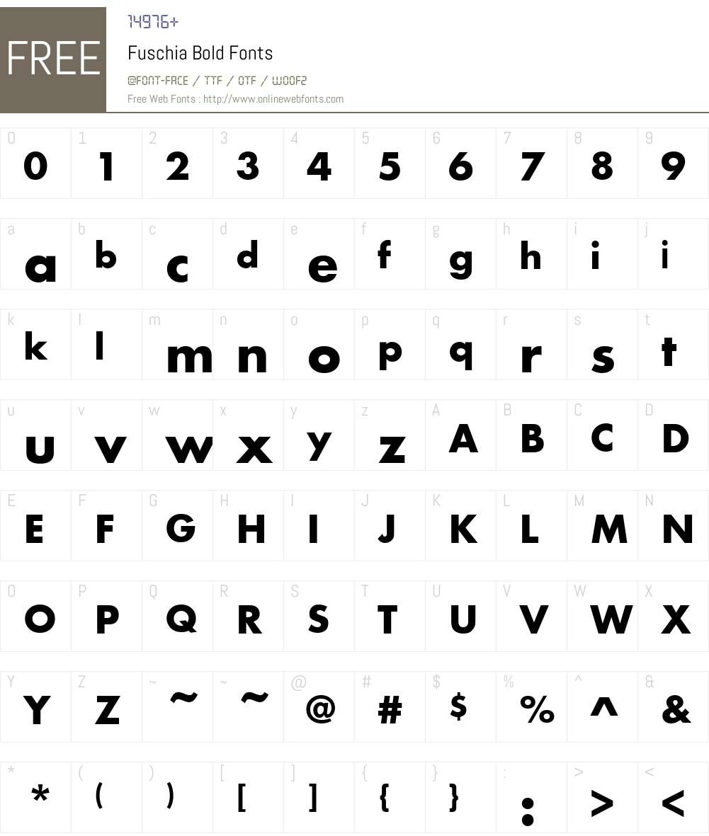 Fuschia Font Screenshots