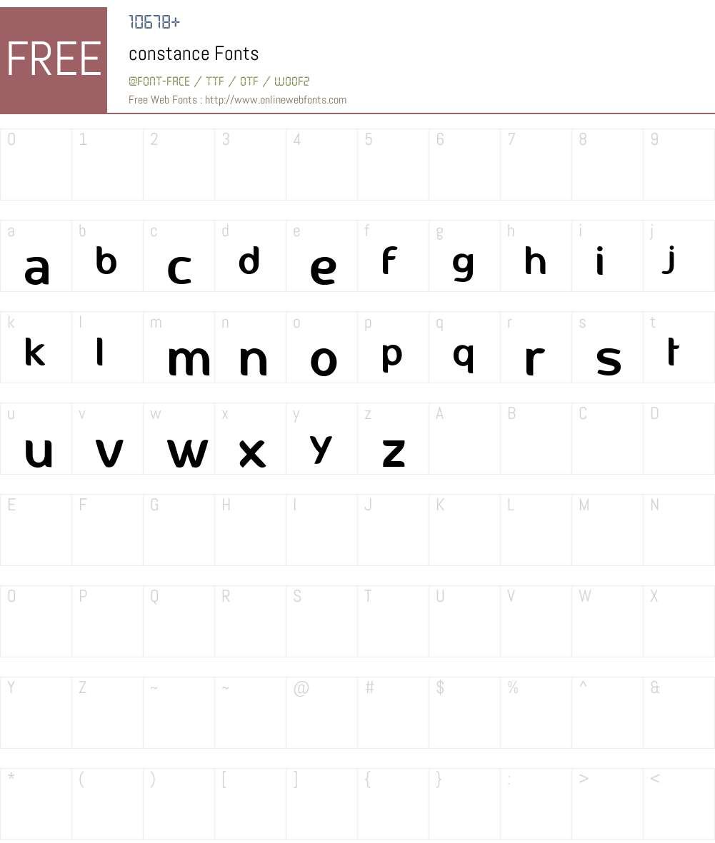 constance Font Screenshots