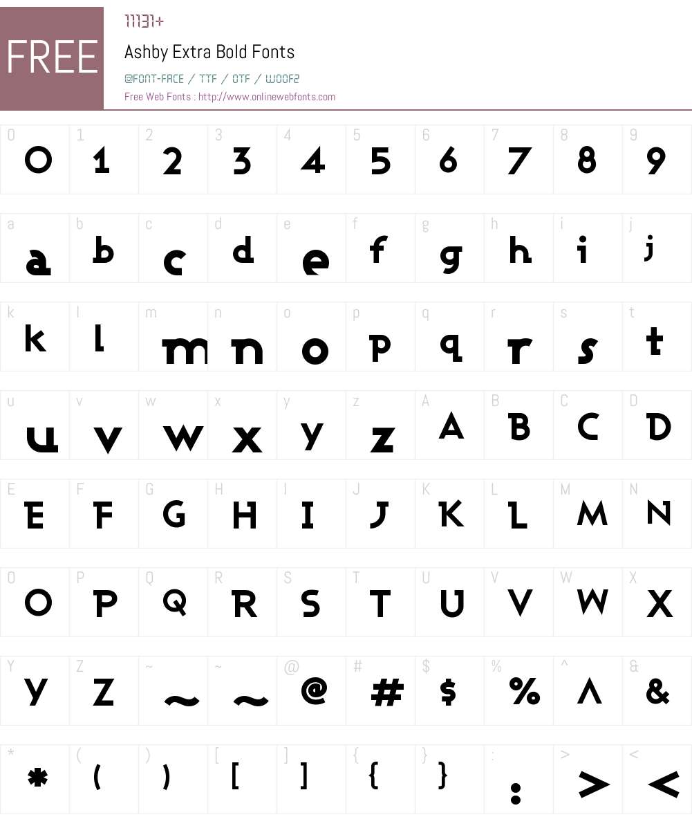 Ashby Extra Bold Font Screenshots