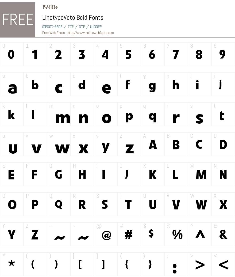 LTVeto Regular Font Screenshots