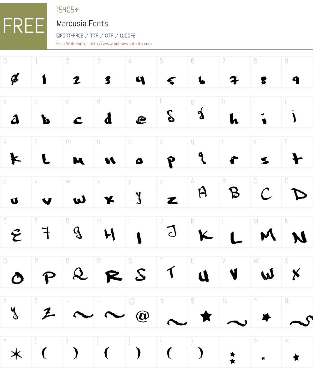 Marcusia Font Screenshots