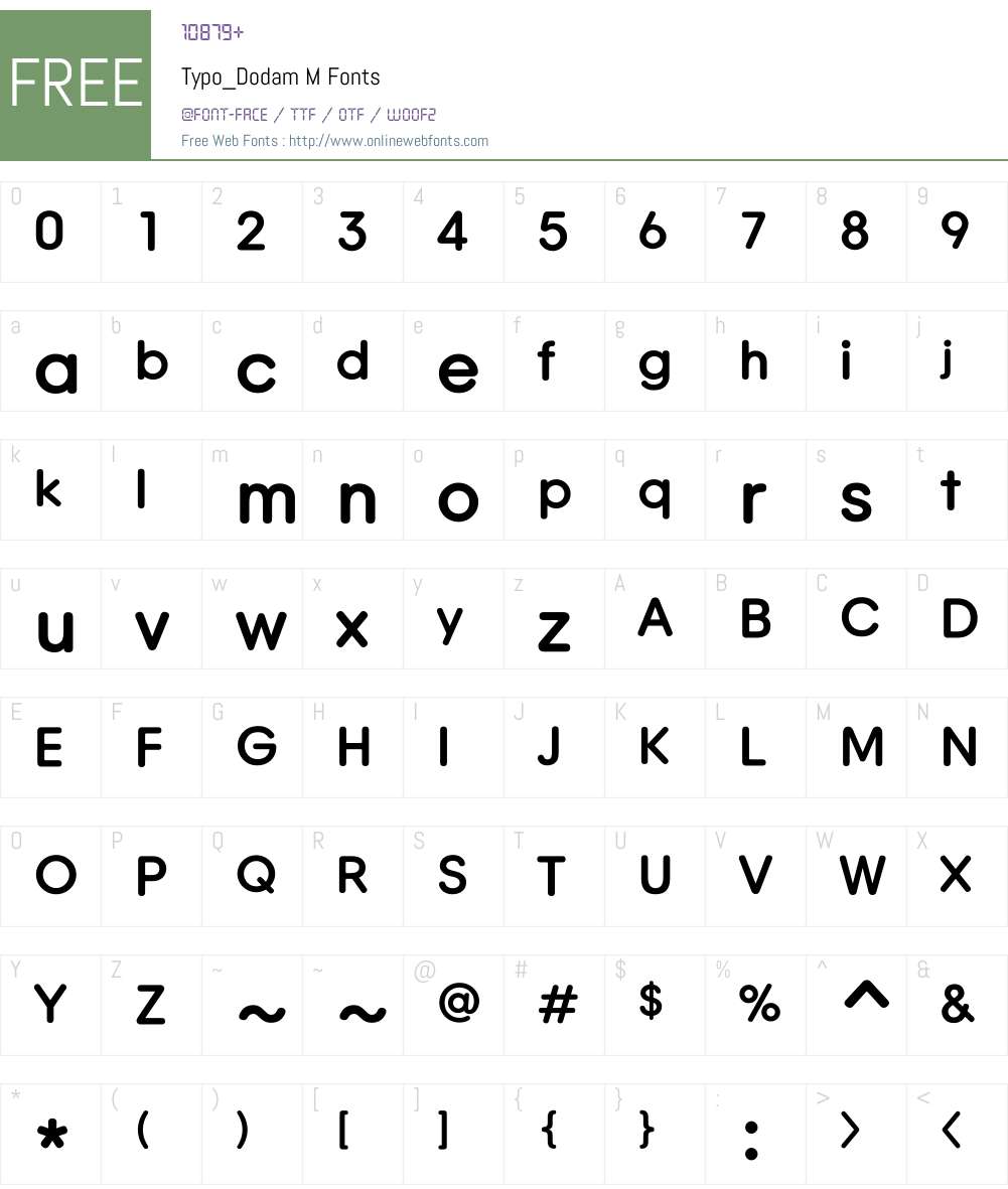Typo_Dodam M Font Screenshots