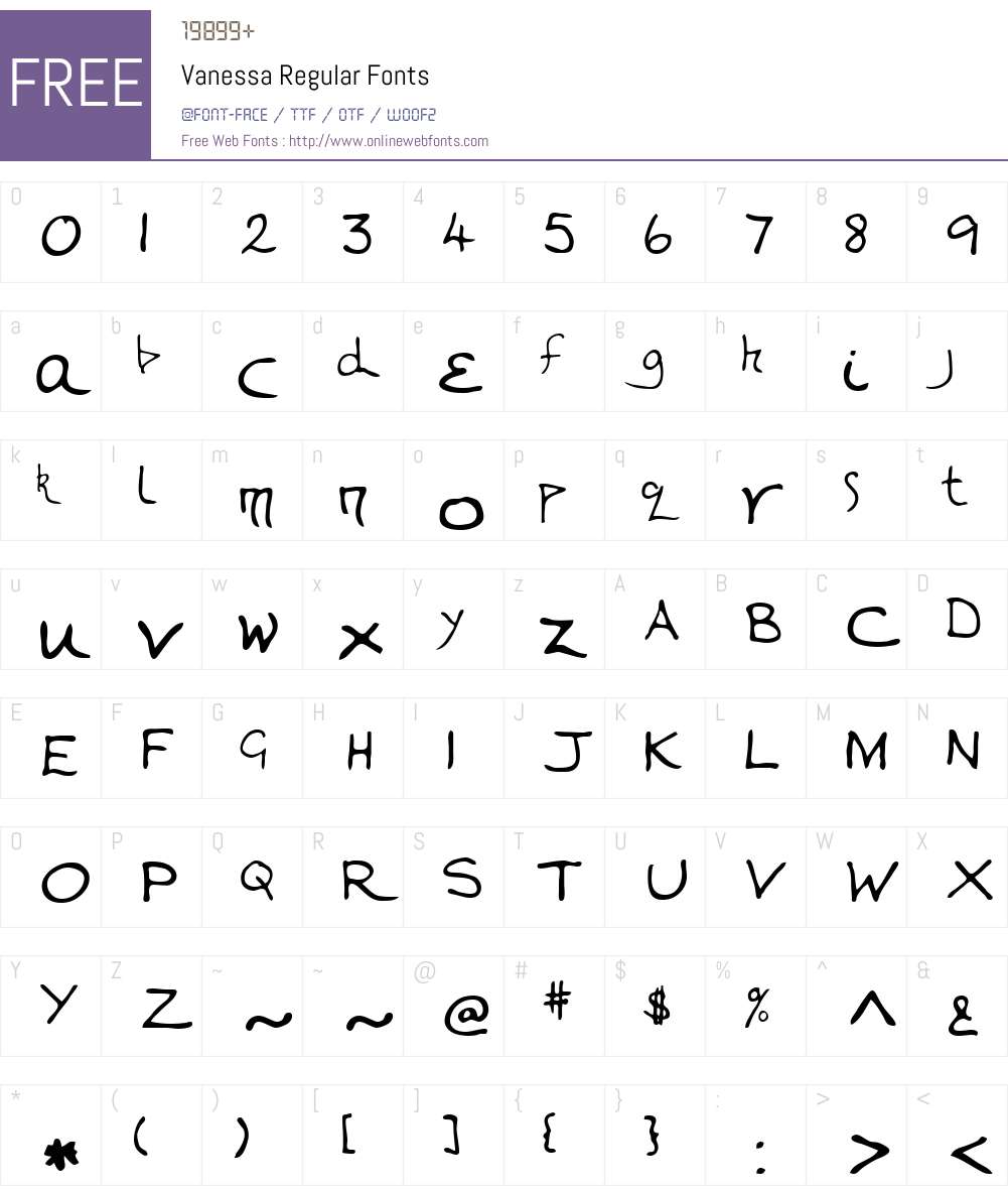 Vanessa Font Screenshots