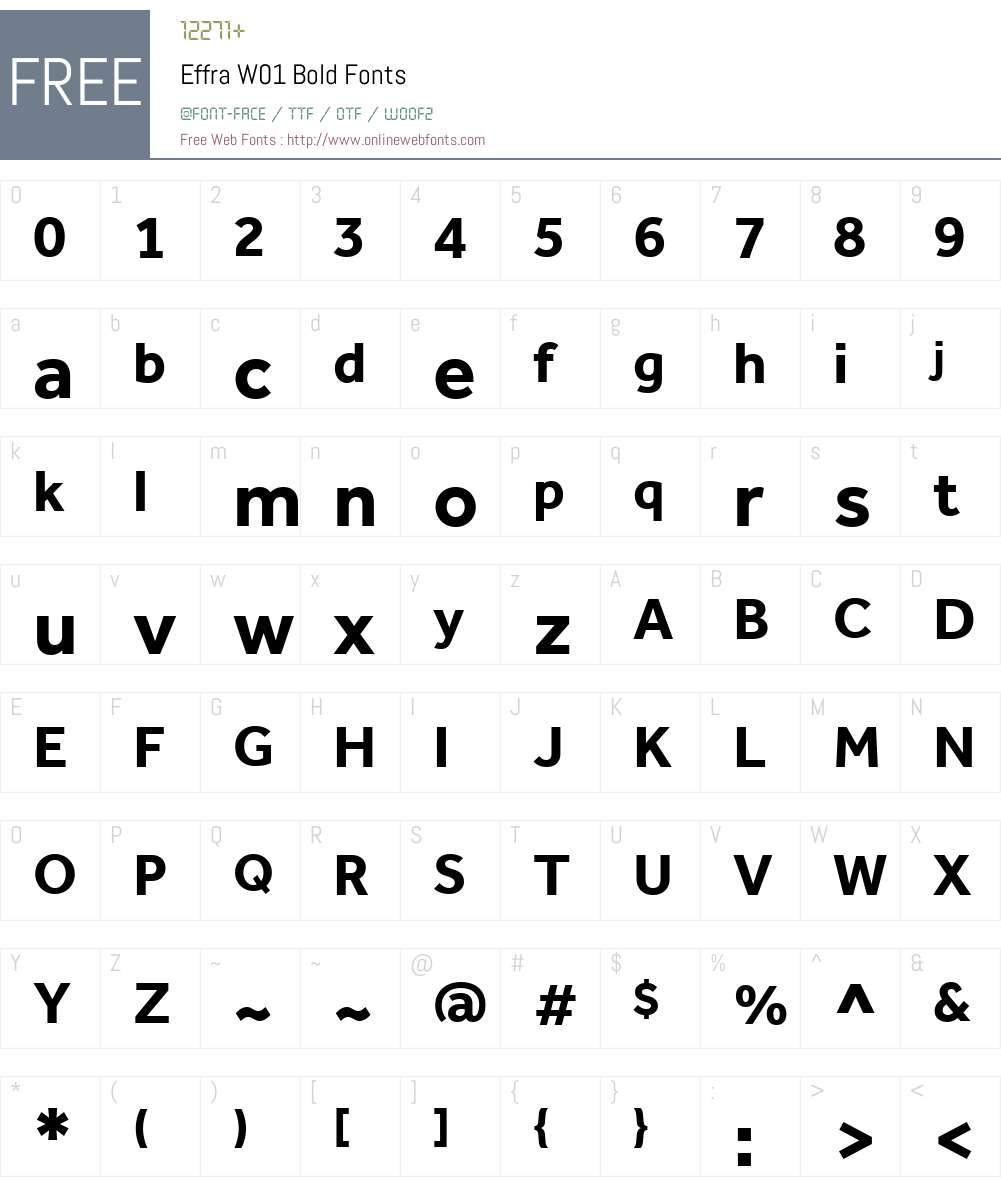 EffraW01-Bold Font Screenshots
