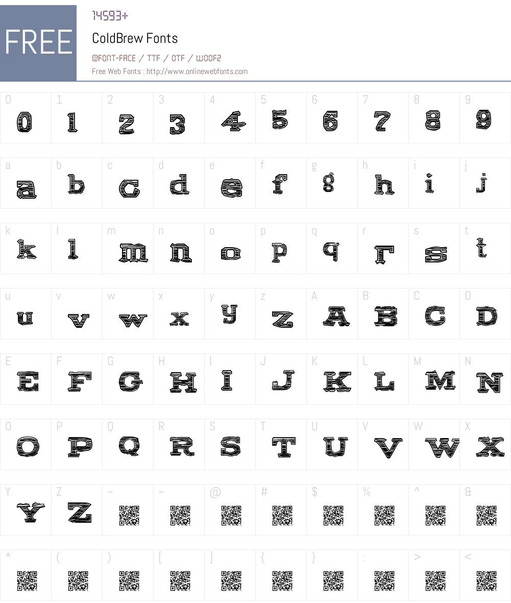 ColdBrew Font Screenshots
