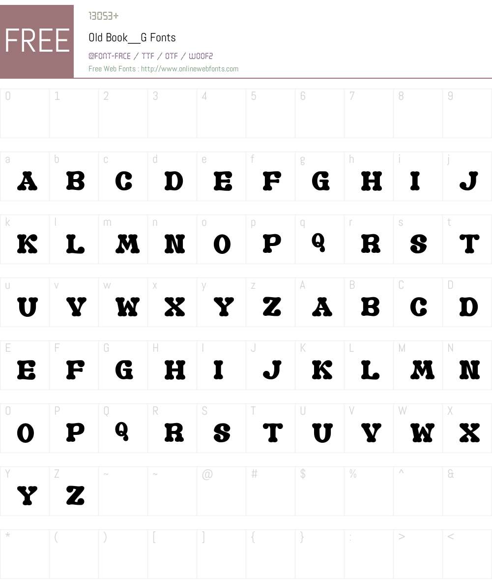 Old Book__G Font Screenshots