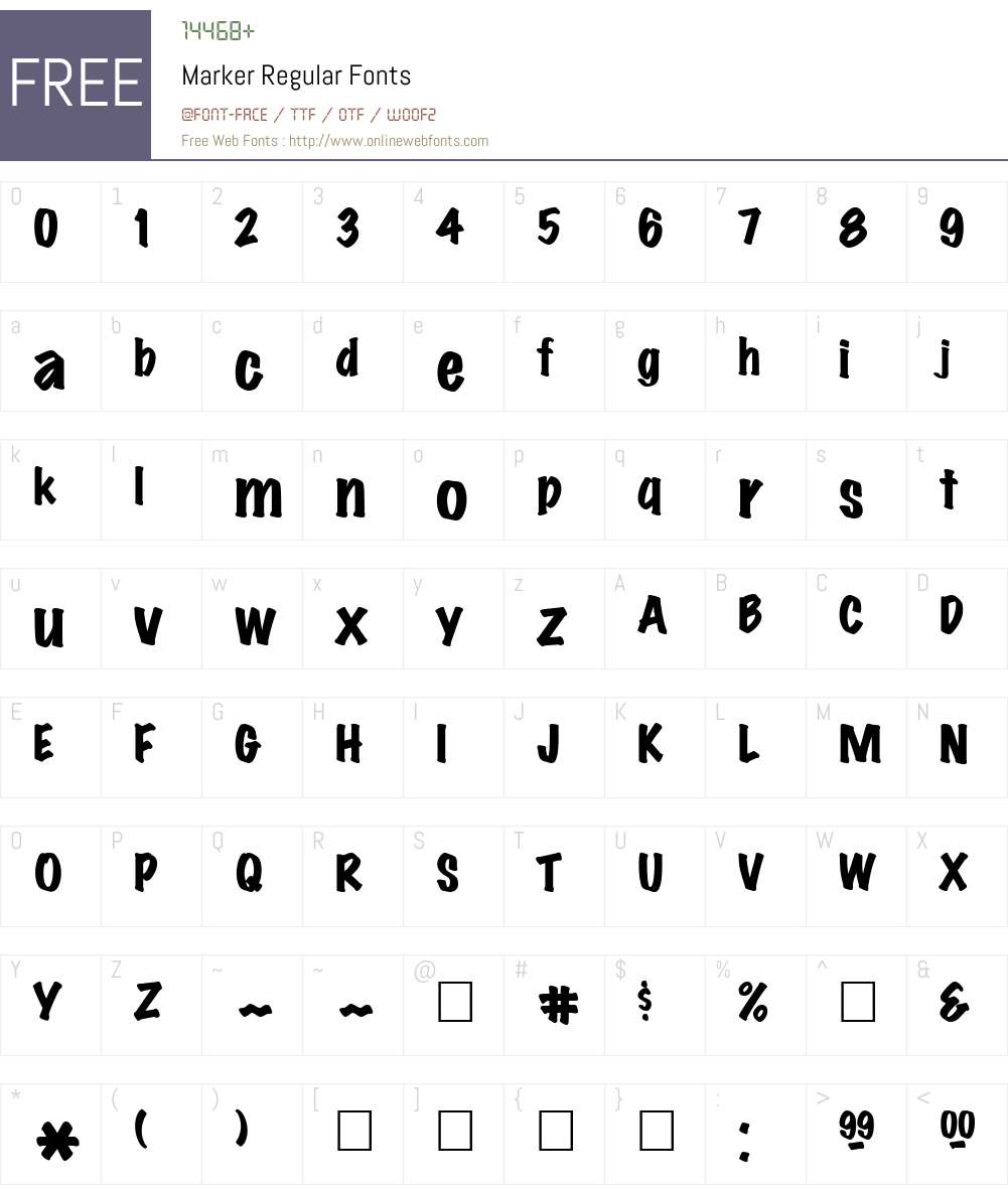 Marker Font Screenshots