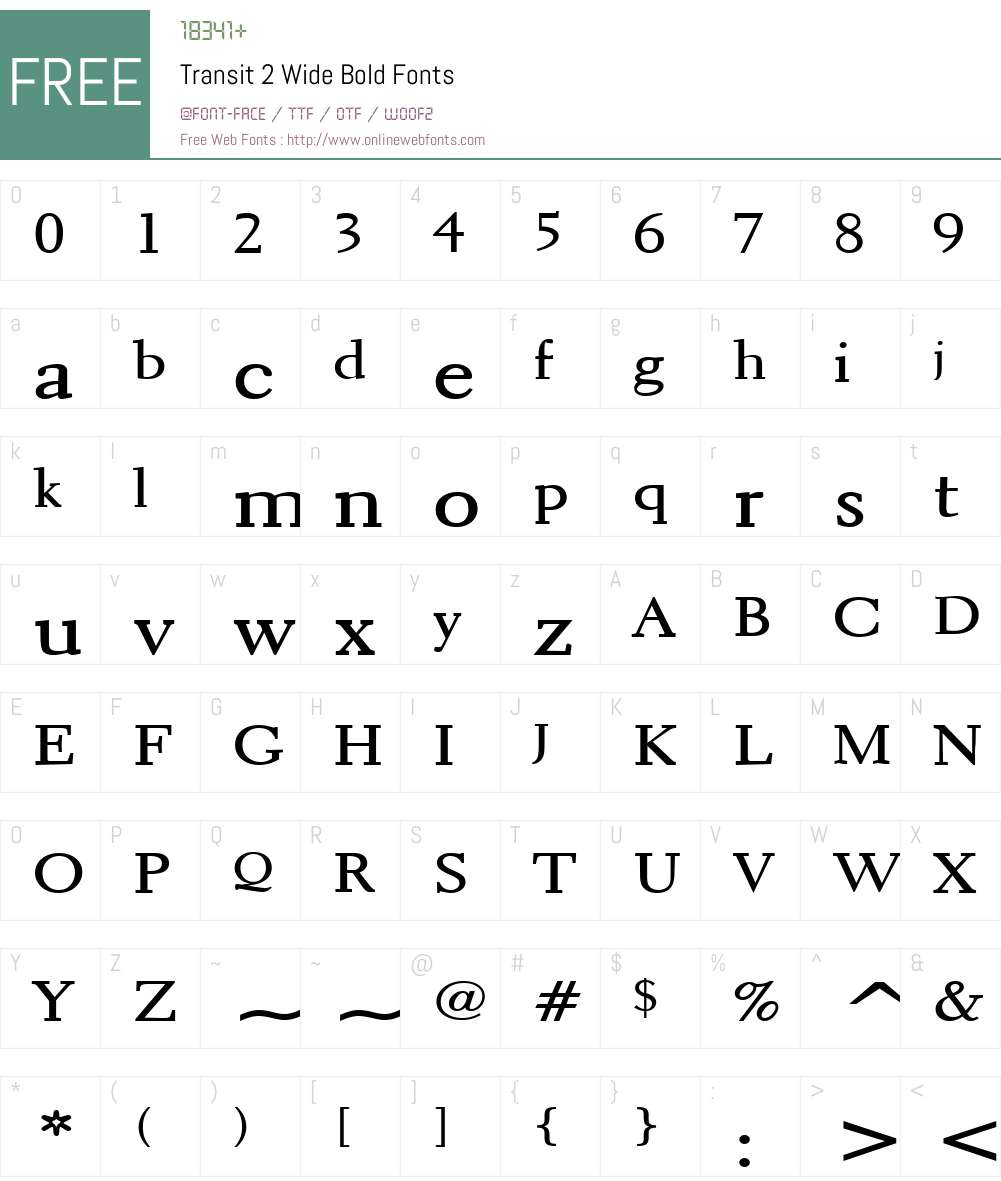 Transit 2 Wide Font Screenshots