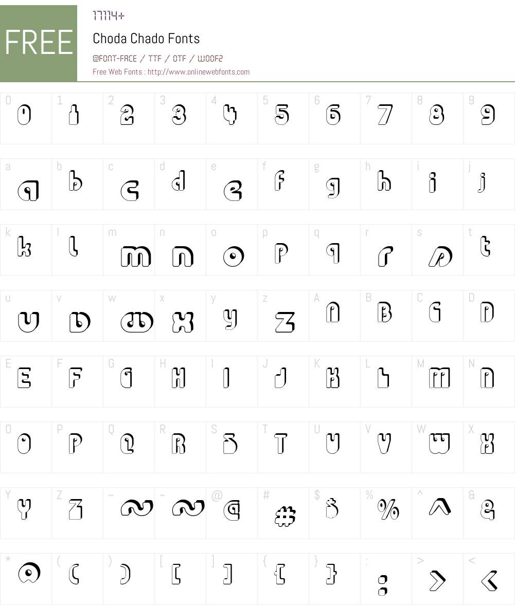 Choda Chado Font Screenshots
