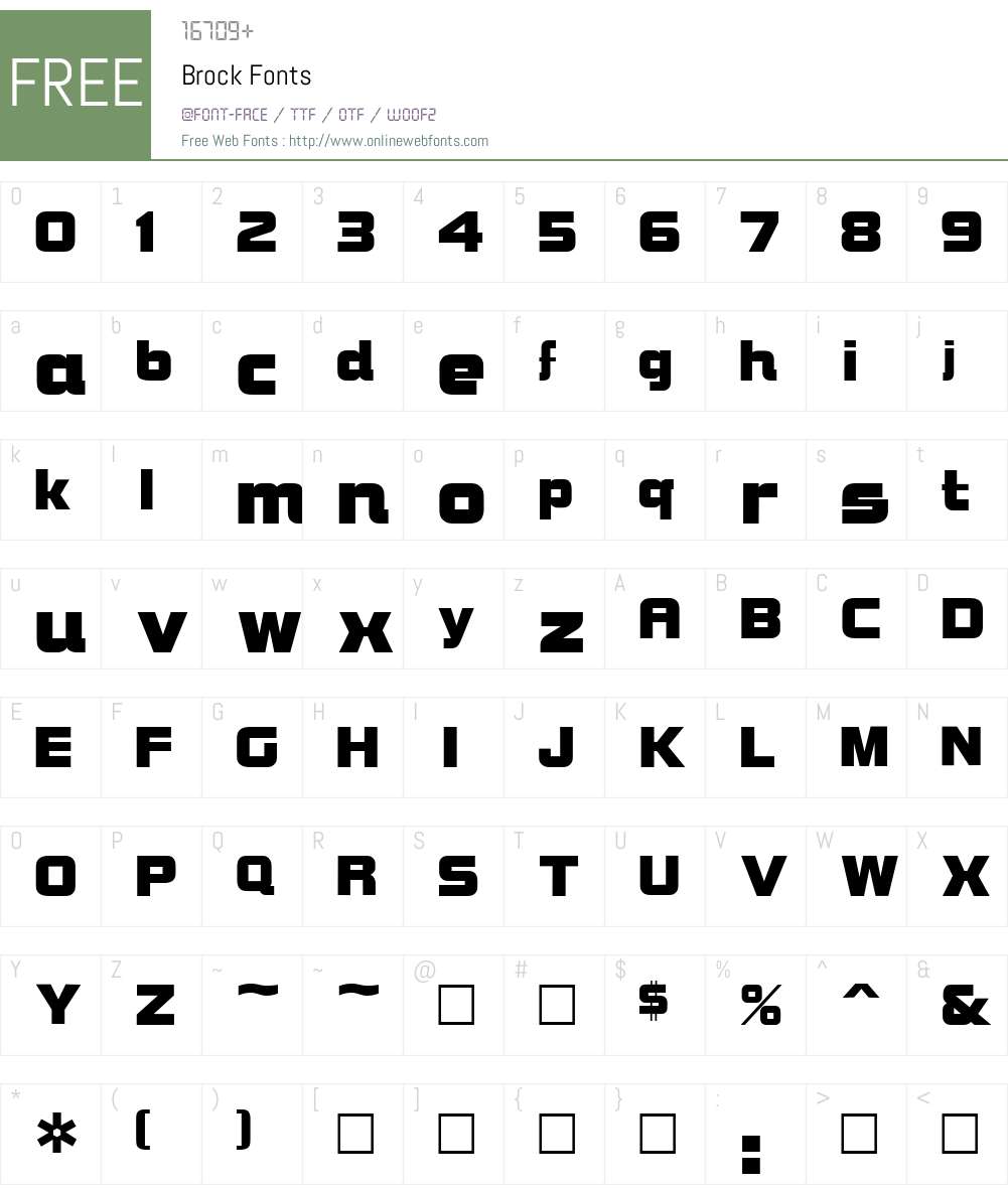 Brock Font Screenshots
