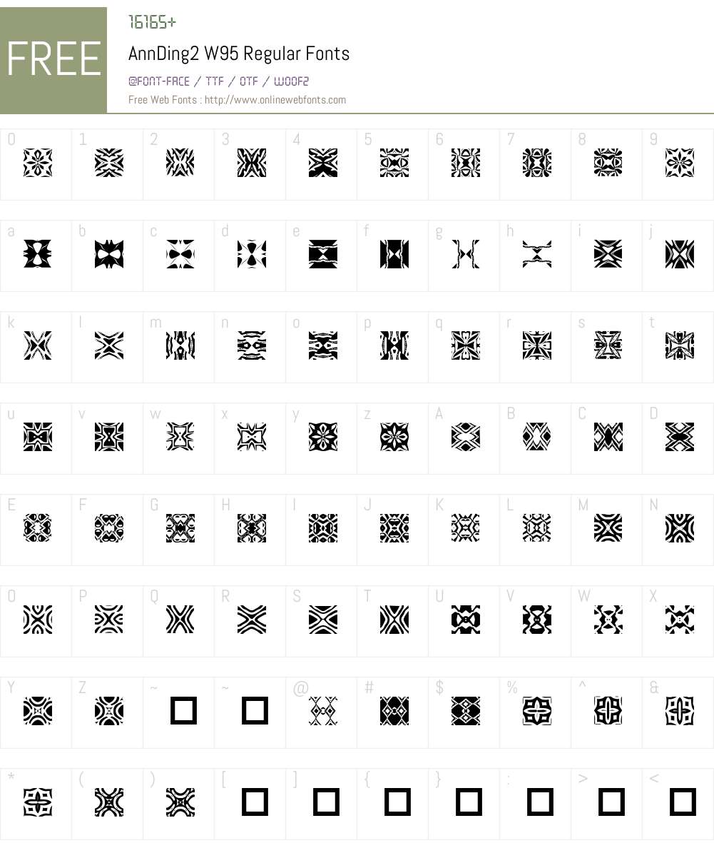 AnnDing2 Font Screenshots