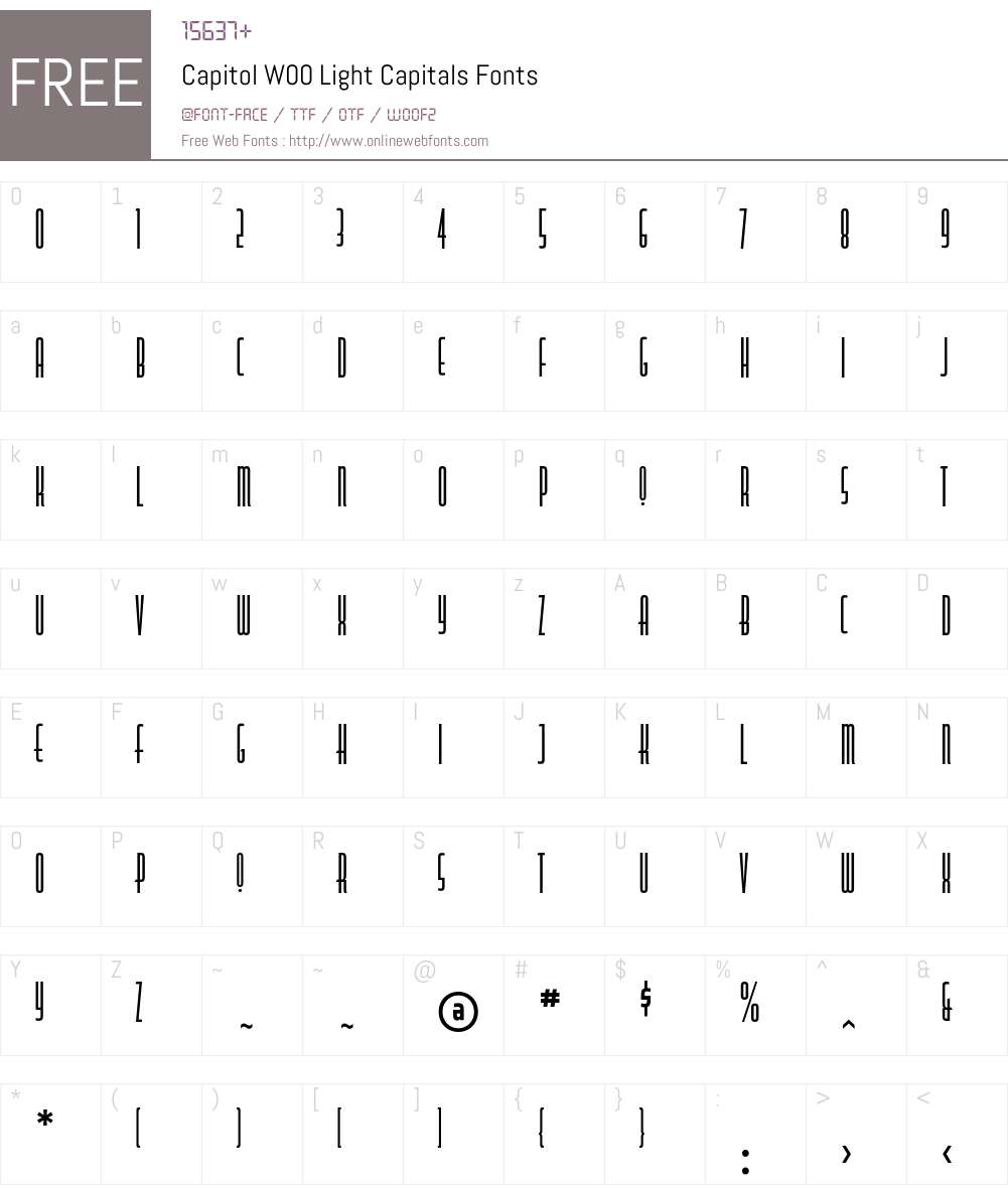 Capitol Capitals Font Screenshots