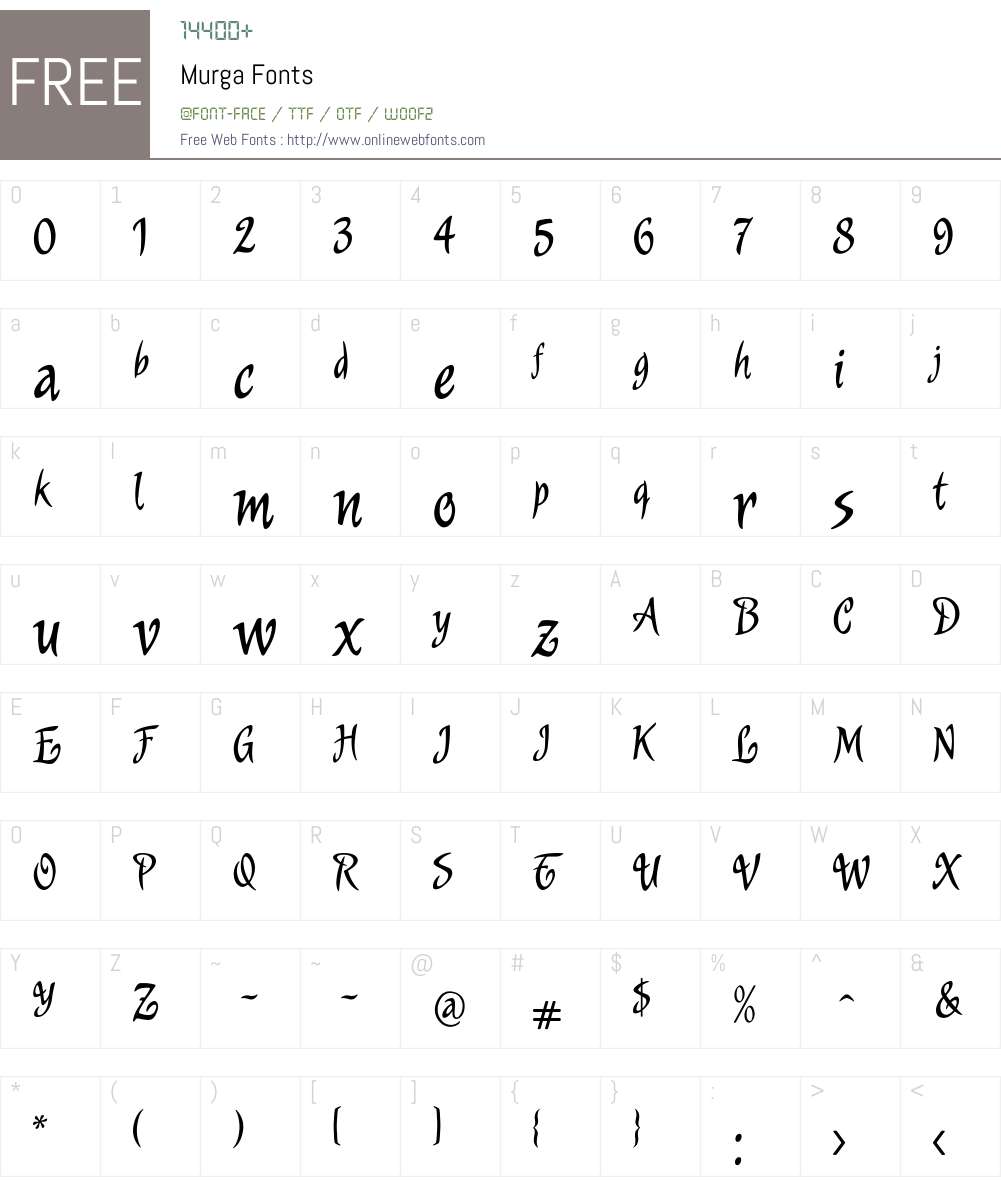 Murga Font Screenshots