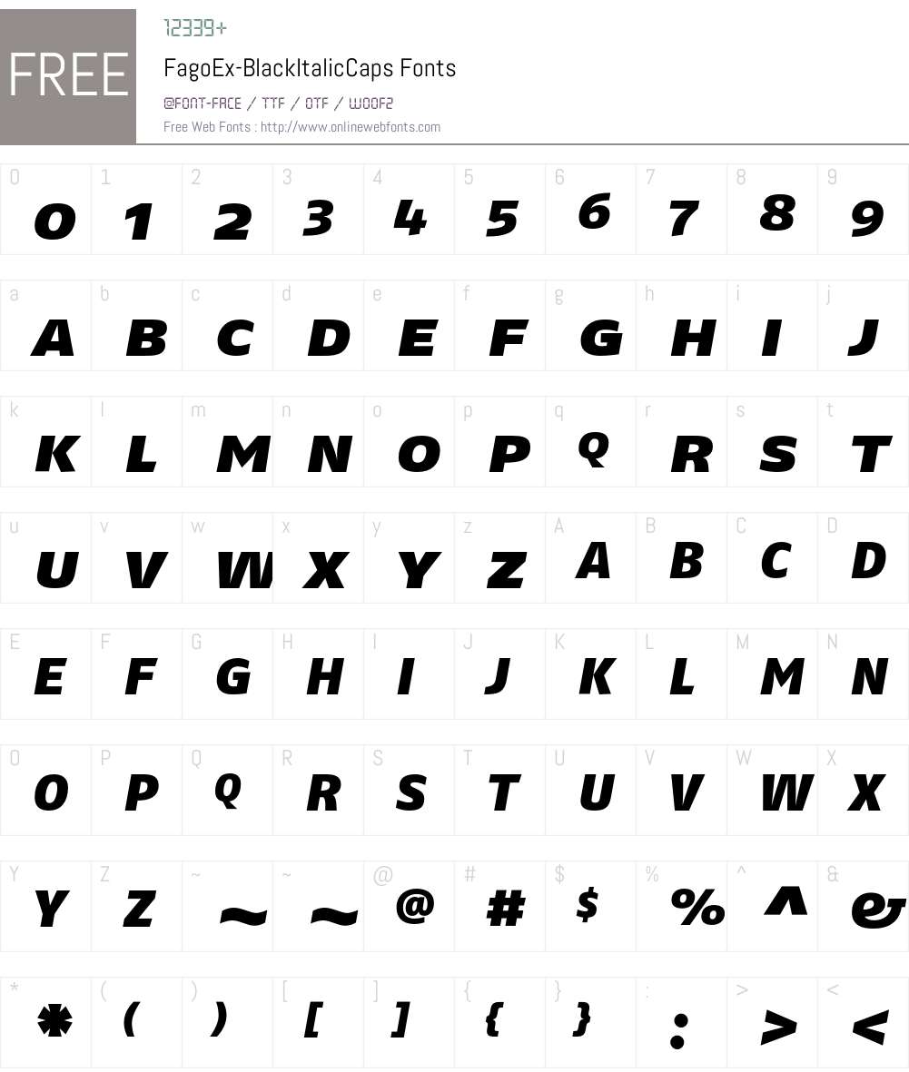 FagoEx Font Screenshots