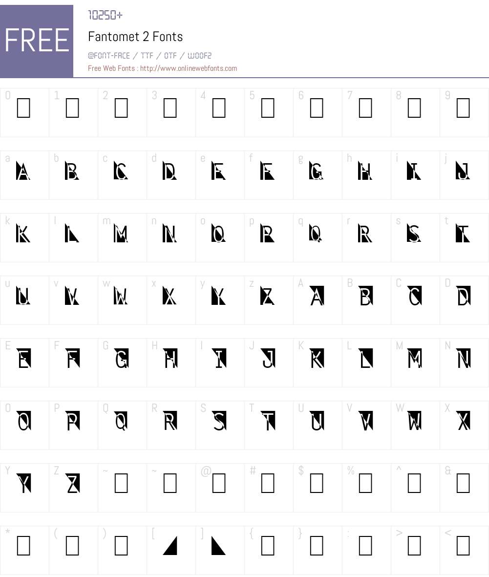 Fantomet 2 Font Screenshots