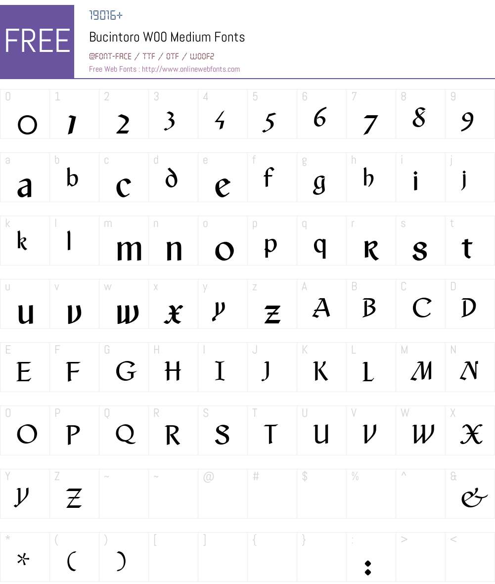 Bucintoro Font Screenshots