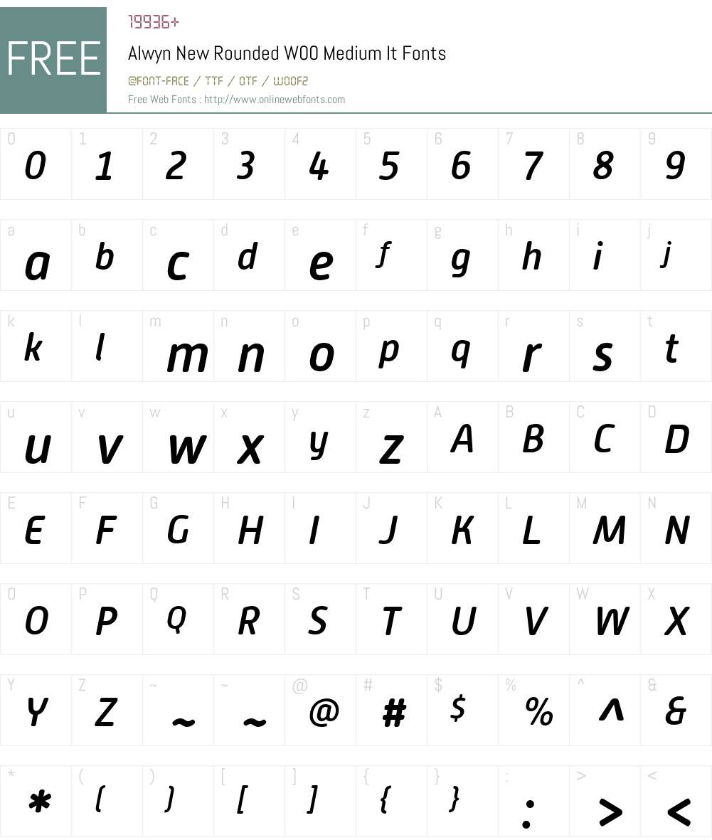 Alwyn New Rounded Font Screenshots